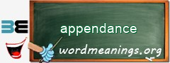 WordMeaning blackboard for appendance